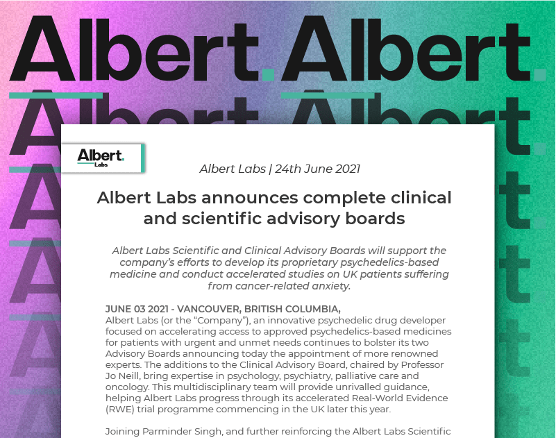 Read more about the article Albert Labs announces distinguished clinical and scientific advisory boards